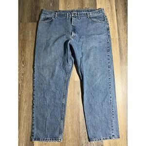 Wrangler Relaxed Fit Jeans Mens 46x32 Blue Good Stonewash Denim 97601VR